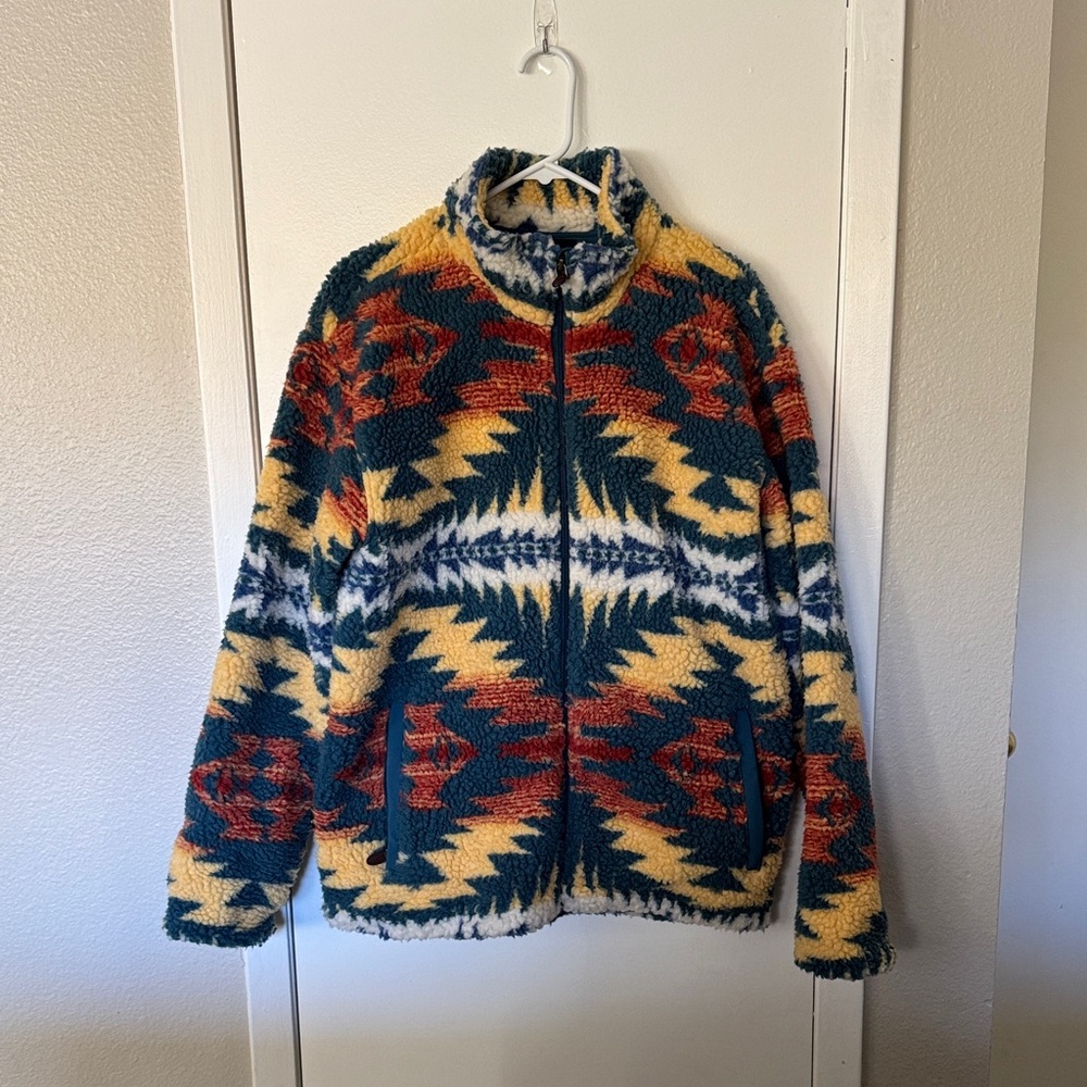 Artist X Pendleton Multicolor Patterned Sherpa Jacket